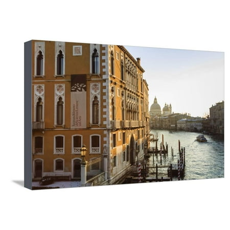 Santa Maria Della Salute, Grand Canal from Accademia Bridge, sunrise after snow, Venice, UNESCO Her Stretched Canvas Print Wall Art By Eleanor Scriven