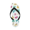 thumbnail image 2 of Unisex Flip Flops - Summer Beach Sandals - Pastel Palms - XL=W13/W14=M12/M13, 2 of 4