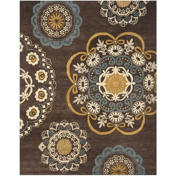 SAFAVIEH Wyndham Brendanus Floral Area Rug, Eggplant/Multi, 8' x 10'