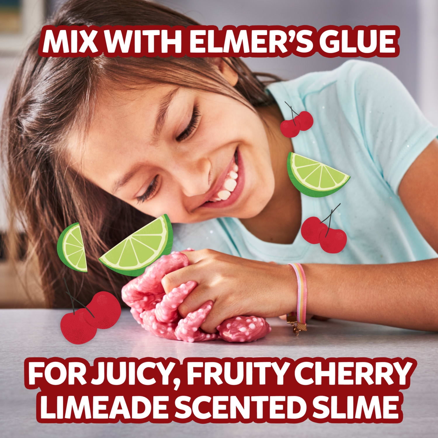 Elmer's Slime Activator, Makes Scented Slime, Cherry Limeade, Magical Liquid, 8.75 oz. Bottle