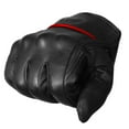 thumbnail image 3 of Jackets 4 Bikes Men's Premium Leather Street Motorcycle Protective Cruiser Biker Gel Gloves BlackRed L, 3 of 7