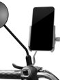 thumbnail image 3 of Poseedor Soporte de teléfono móvil de bicicleta de aleación de aluminio aumentado 360 ° de rotación Soporte de teléfono de motocicleta ajustable Soporte de teléfono con espejo retrovisor para bi, 3 of 8