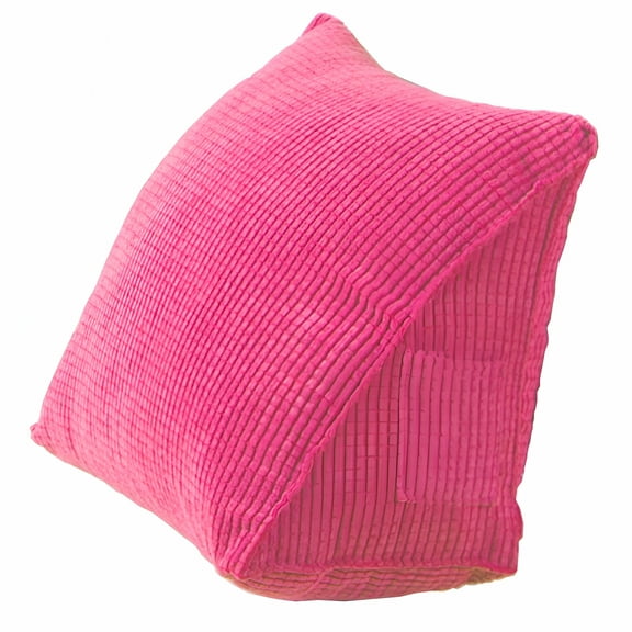 LAMIRO Solid Color Corduroy Ribbed Wedge Cushion Triangle Pillow Home Bed Sofa Decor