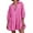 Hot Pink, variant on Chouyatou Women's Summer Puff Sleeve Tiered Tunic Babydoll Dress Cute Mini Button Down Shirt Dress