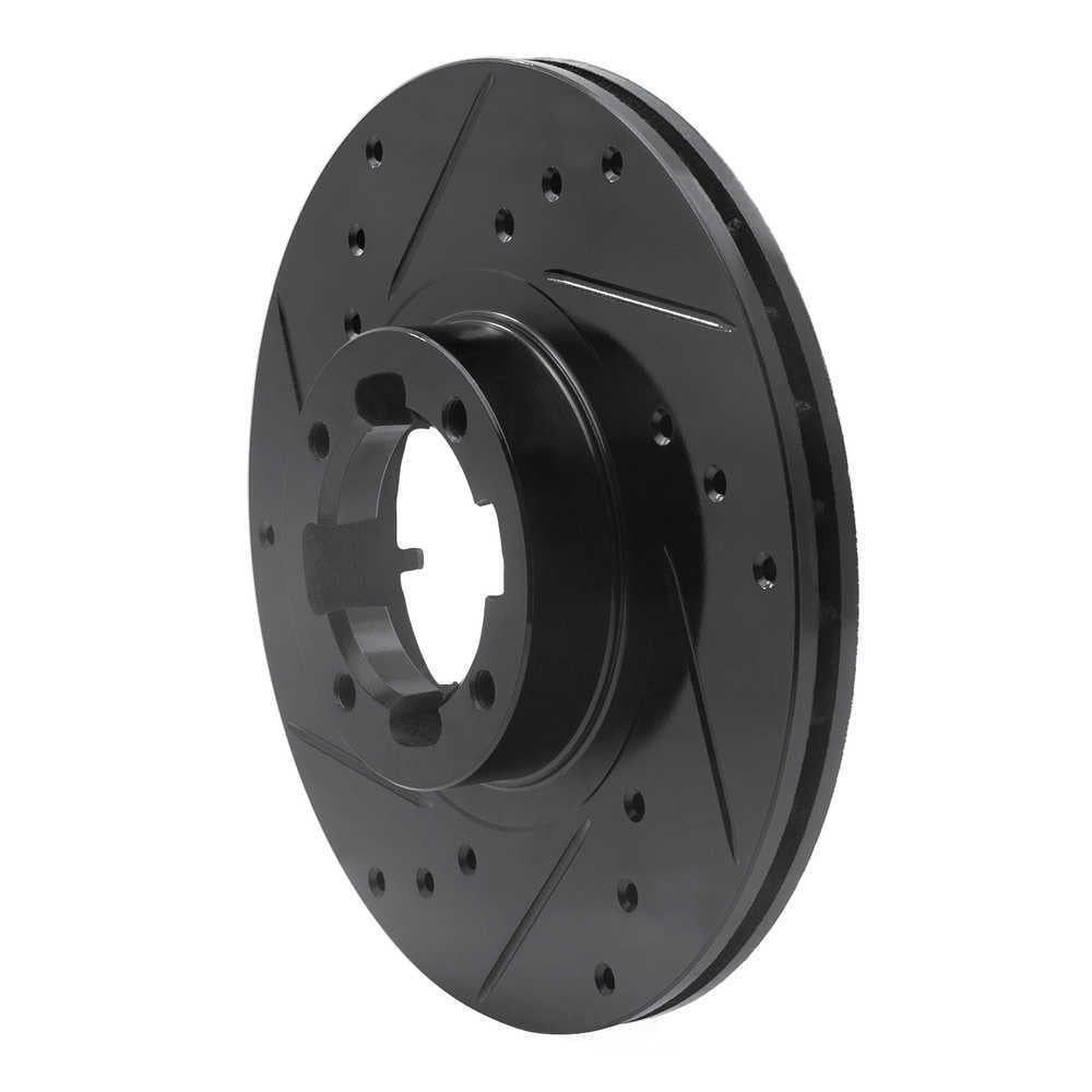 Dynamic Friction Company 633-13000L DFC Brake Rotor - Drilled And Slotted - Black