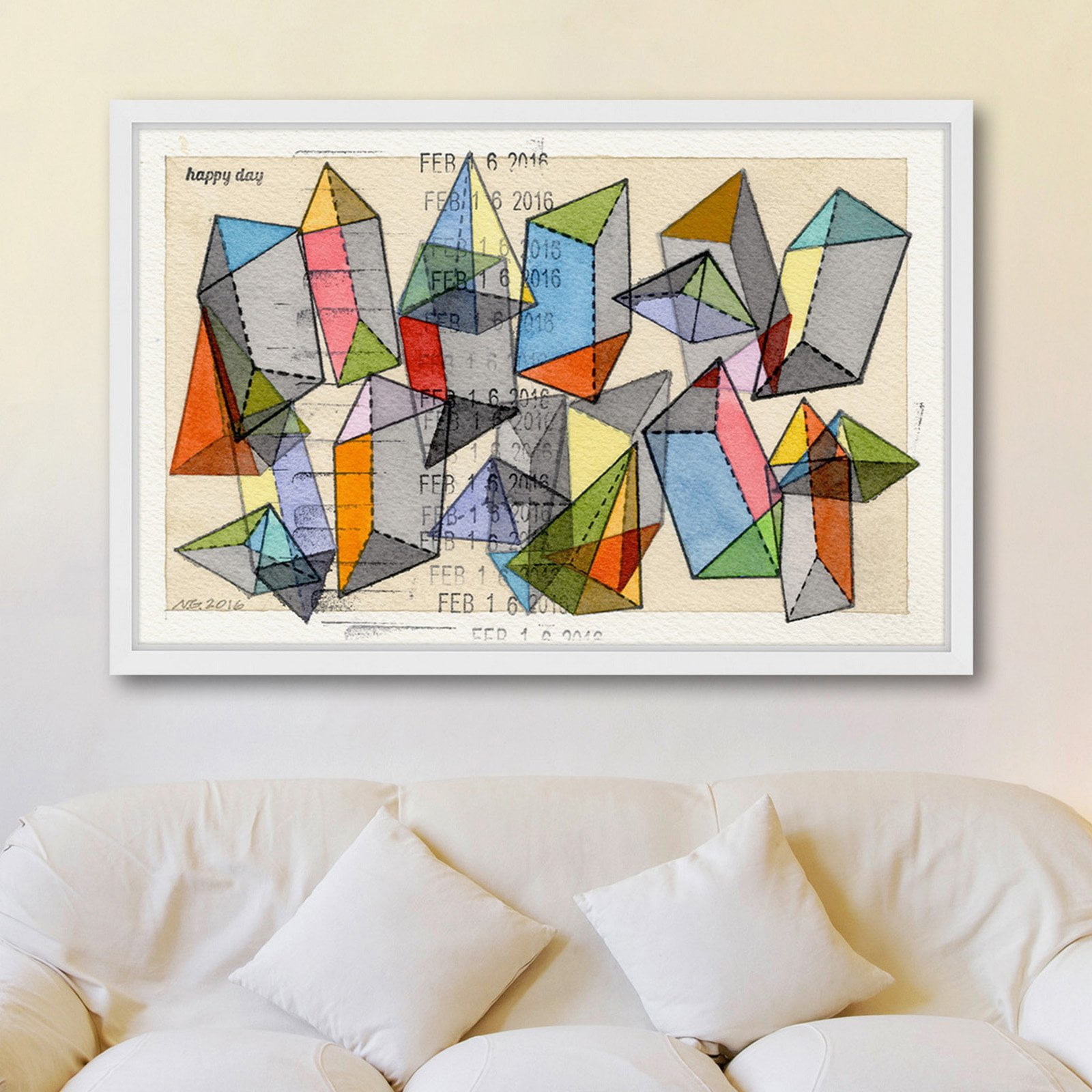 Marmont Hill "Happy Day" by Nikki Galapon Framed Painting Print