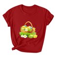 thumbnail image 2 of Pntutb Hauts Grande Taille Liquidation Pâques T-Shirt Décontracté Imprimé Manches Courtes Femme Haut Manches Courtes Col Rond Hauts/chemises Rollbacks, 2 of 3