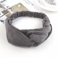 thumbnail image 3 of Diadema de gamuza Jumpingount con nudo para mujer Tipo 2 Gris PS12333-04, 3 of 4