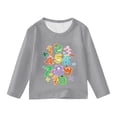 thumbnail image 5 of Girls Long Sleeve Shirts Cotton Toddler Girls Clothes Unisex Kids Cozy Solid Pullover Sweater, Soft Stylish Casual Top For Daily School Outdoor Wear First Day Of School, 5 of 5