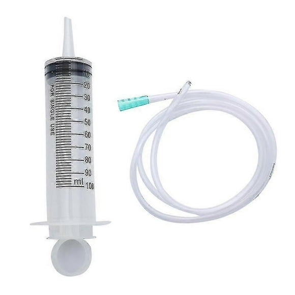 1pcs 100ml Large Capacity Syringe Reusable Pump Measuring With 1m Tube Feeding Shytmv