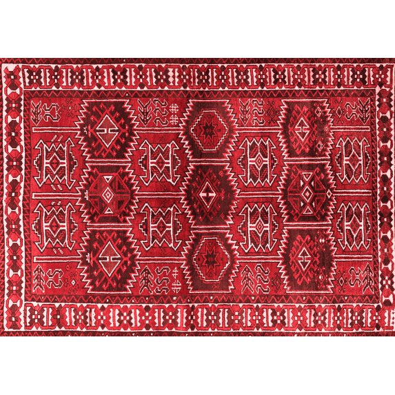 Ahgly Company Indoor Rectangle Persian Red Traditional Area Rugs, 6' x 9'