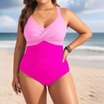 thumbnail image 2 of Kcolen One Piece Athletic Swimsuit Women Plus Size Tummy Control Push Up Training Sport Swimming Suit Plus Size Bathing Suits Summer Beach Vacation Swimwear for Women, 2 of 5