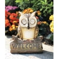 thumbnail image 4 of Solar Powered Owl On A Log With " Welcome " Sign Outdoor LED Garden Light Decor, 4 of 9