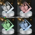 thumbnail image 4 of 3D Crystal Photo and Necklace Square Shape Innovation Crystal Picture Personalized Gifts with Your Photo Customized Couples Pet Gifts with Colorful Light Base (Large Premuim-B), 4 of 8