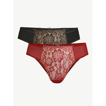

Sofia Intimates by Sofia Vergara Women s High Waist Lace Cheeky Panties 2-Pack