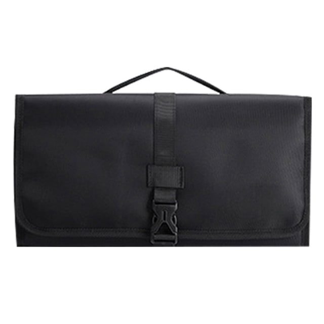 Wosthever Bolsa de almacenamiento de nailon de viaje, organizador plegable para peinar el cabello, compartimentos de separación, bolsa, estuche colgante Almacenamiento y organización del hogar Negro Wosthever HA066812-01