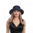 thumbnail image 1 of Ladies Straw Sun Hat Packable Roll Brim Summer UV Beach Sunhat UPF SPF 50 Packable Adjustable, 1 of 7
