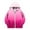 Hot Pink1, variant on GigrtiJin Children Athletic Jacket Gradient Color Hooded Zip Up Long Sleeve Outcoat with Pocket Trendy Casual Outwear 4-12 Years