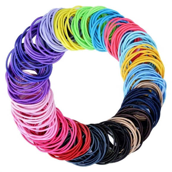 Paquete de 200 unidades de pequeñas gomas elásticas circulares para el crecimiento del cabello femenino, gomas para el pelo de los niños, cordones para el pelo, accesorios para el cabello