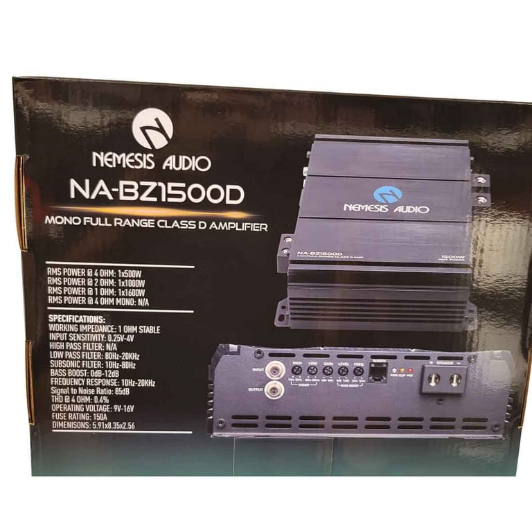 Nemesis Audio NA-BZ1500D Monoblock 1500W RMS Class-D Full-Range