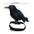 thumbnail image 5 of Sylvtty Halloween Black Feathered Crow Lifesize Realistic Raven Prop Handmade Artificial Birds Model for Indoor Outdoor Halloween Party Decor, 5 of 7