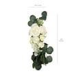 thumbnail image 3 of Artificial White Rose and Eucalyptus Wedding Arch Backdrop Decor - Set of 2, 3 of 3