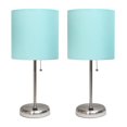 thumbnail image 1 of LimeLights Stick Lamp with USB charging port and Fabric Shade 2 Pack Set, 1 of 8