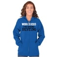 thumbnail image 4 of Work Sucks Going Hunting Funny Zip Up Hoodie Men's Women's Brisco Brands S, 4 of 6