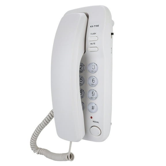 DOACT Wall Mount Landline Telephone, Extension No Caller ID Home Phone For Hotel Family Telephone No Caller ID