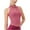 Pink, variant on Kaemgyyd Crop Tops for Women Fashion Keyhole Neck Sleeveless Tank Shirt Solid Raceerback Slim Stretchy Yoga Workout Tee