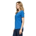thumbnail image 4 of Turtle Bay New York Women's Short Sleeve Cotton Knit T-shirt in pintuck style, 4 of 7