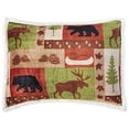 thumbnail image 2 of Carstens Patchwork Lodge Plush Bedding Set, Queen, Multicolor, 2 of 5