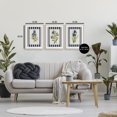 thumbnail image 3 of Stupell Industries Vintage Plant Studies over Stripes 3 Piece Birch Framed Print Under Glass Set, design by Corinne Haig, 20 x 14, 3 of 10