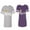 Men Heather / Women Purple, variant on King & Queen Color Matching Couple Cotton Jerseys (Men Heather / Women Black) (Men S / Women S)