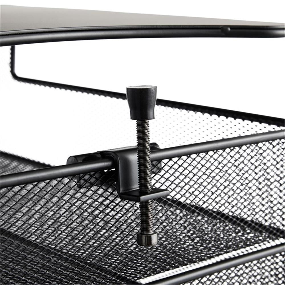 Safco Onyx Solid Top Horizontal With Hanging Metal Steel Desk Organizer In Black
