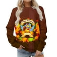 thumbnail image 3 of VKOYWKM Sweatshirt for Women Thanksgiving Long Sleeve Fall Sweatshirt Thanksgiving Turkey Graphic Sweatshirts Oversized Loose Crew Neck Pullover Vintage Thankful Sweatshirt, 3 of 6