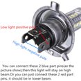 thumbnail image 2 of H4 9003 HB2 80W 8000LM 8000K LED Headlight Bulbs Kit Fog Lights Kit Bright Low Beam - 1pcs, 2 of 5