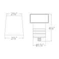 thumbnail image 3 of 2081-30SS-WAC Lighting-12V 4.1W 3000K 1 LED Indicator Light with Ground Hood in Contemporary Style-2.38 Inches Wide by 4.13 Inches High, 3 of 5
