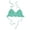 Green, variant on Women's Crochet Halterneck Crop Tops Triangle Swimsuit Bikini Bralettes Push-Up Wireless Beach Bras with Adjustable Back Tie Red M