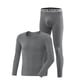 thumbnail image 2 of Conjuntos de ropa interior térmica para hombre, jersey informal liso y fino de manga larga, ropa interior y pantalones abrigados, trajes de poliéster para hombre, camisetas y pantalones., 2 of 6