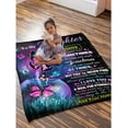 thumbnail image 2 of LHSHID Personalized to My Daughter Blanket from Mom Dad Lightweight Flannel Throws Custom Name Gift for Girl Women Super Soft Comfy Butterflies Blankets Birthday Christmas Decor Couch Sofa, 2 of 9
