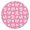 Pink Bows and, variant on Pink Football and Drinks Pattern Round Fitted Tablecloth with Elastic Edge,Dining Table Cover Waterproof,Outdoor Round Tablecloth for Camping,Dining,Indoor and Outdoor