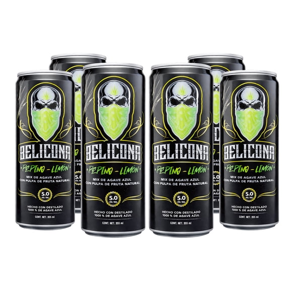 Six Pack Bebida Belicona Pepino Limón Lata 355 Ml Belicona Bebida Alcohólica Preparada