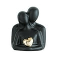 thumbnail image 4 of Estatua de pareja, figura decorativa, adorno de escritorio, escultura abstracta para Negro, 4 of 9