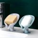 thumbnail image 2 of 2 pcs, Soap Tray, Suction Cup Soap Holder, Leaf Soap Holder, Self-draining, Dry Soap Dish, Easy to Clean, Suitable for Bathroom, 2 of 4