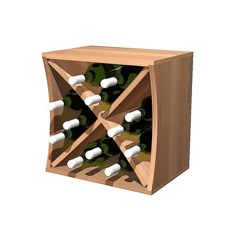 Wine Cellar Innovations Rustic Pine with Diamond Insert Concave Curvy Wine