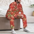 thumbnail image 7 of Salouo Strawberry Print Button-Front Long Sleeve Pajama Set for Men, Soft 2Pjs Men's Long Sleeve Sleepwear-X-Large, 7 of 7
