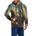 thumbnail image 2 of Kdxio Forest Maple Leaf Husky Print Men Hoodies Casual Hoodies for Men with Zip Pockets Full Zip Long Sleeve Sweatshirt Sports Hooded Jacket-XX-Large, 2 of 5