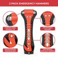 thumbnail image 2 of Window Breaker Seat Belt Cutter - Car Rescue Hammer with Sharp Seat Belt Cutter, Double Ended Escape Tools for Breaking Glass in Emergency (2 Pack), 2 of 5