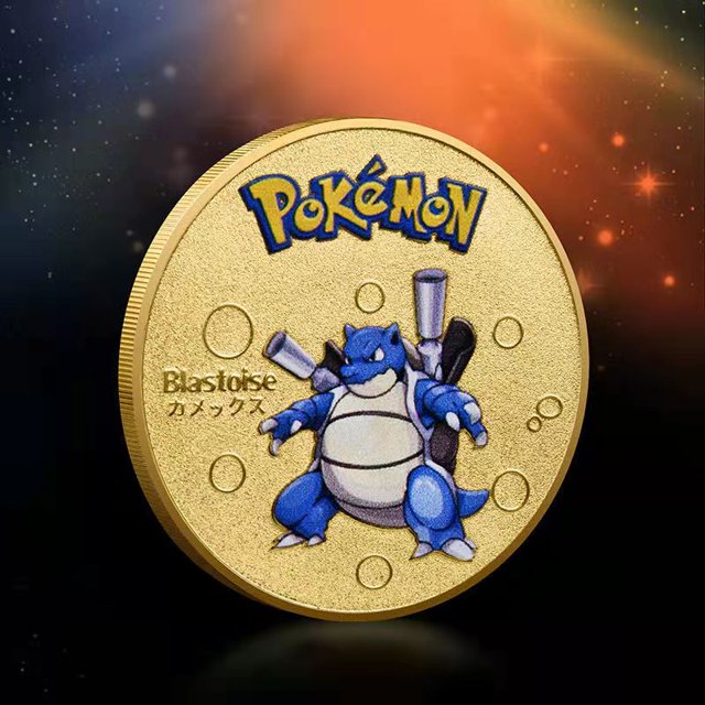 Gold Coins Metal Mewtwo Coins Anime Commemorative Coin Charizard Pikachu Golden Cards Round Metal Coin Toys